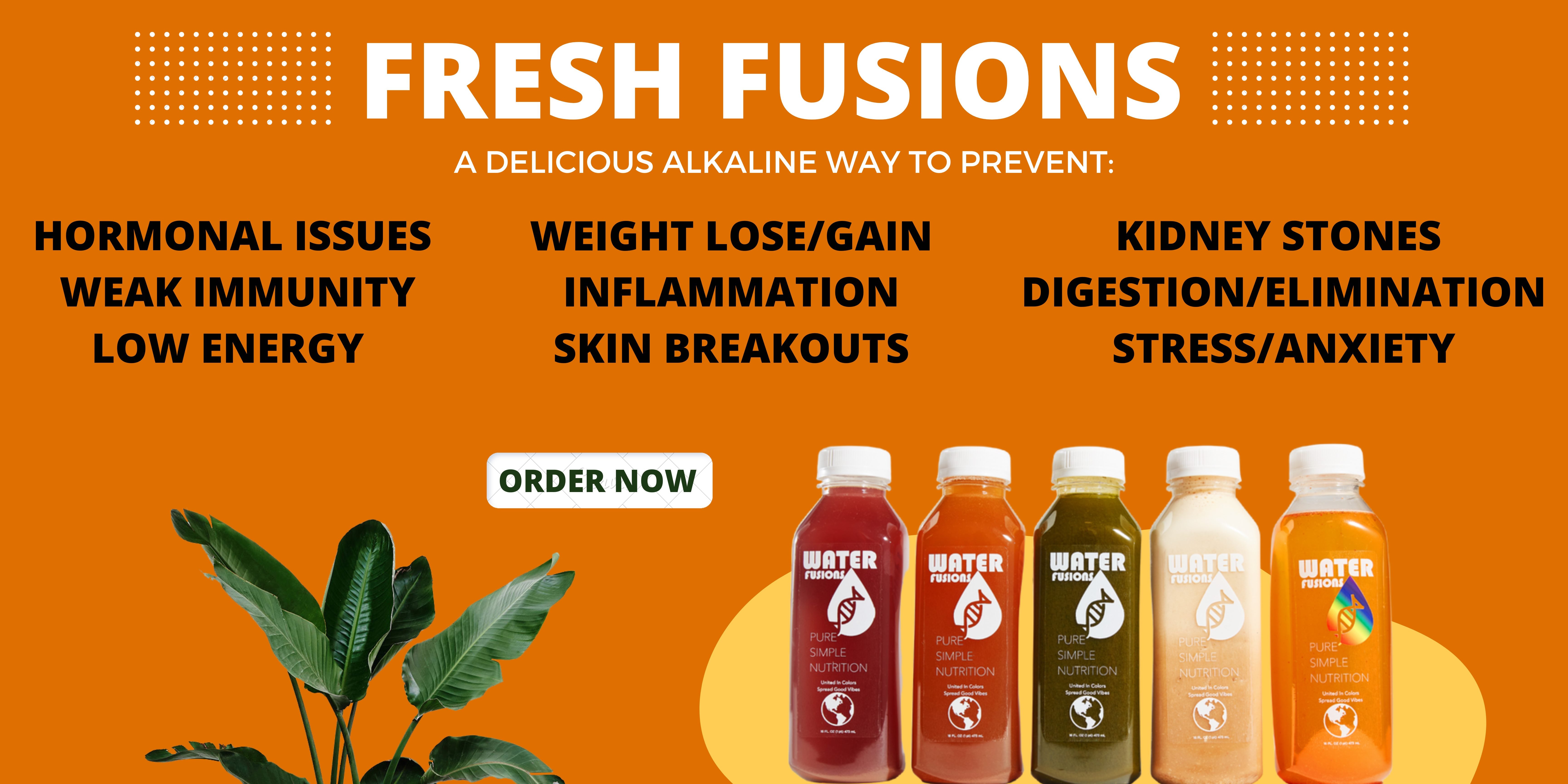Five drink nutrient🧬detox plan of alkaline Water Fusions and 100 + pure nutrients: plants, vitamins and minerals. A liquid constituent of nutrients aimed to help stressed body functions and detox away burdens on organs caused from environmental toxins.