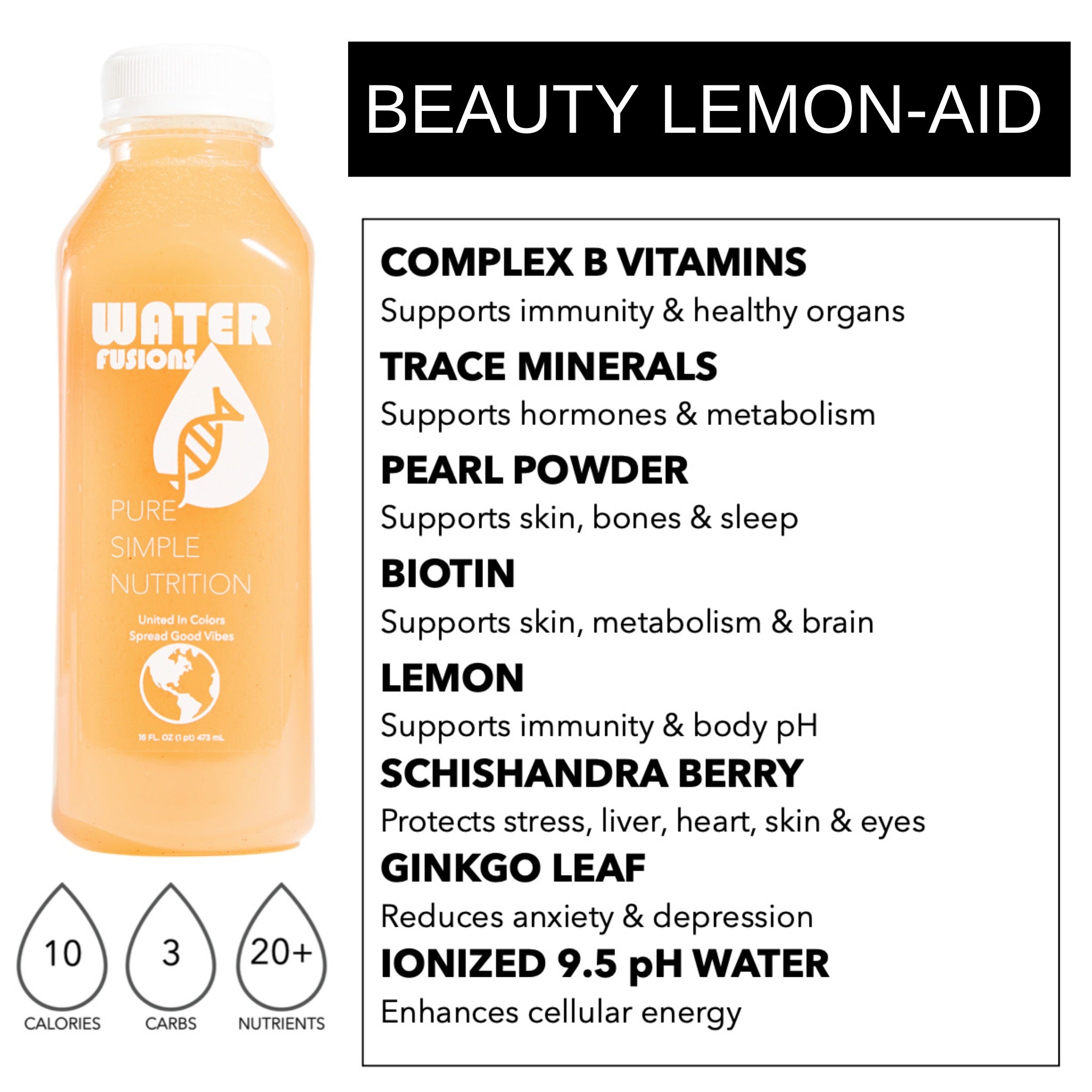 Water Fusions hydration beauty collection plant-based functional drinks