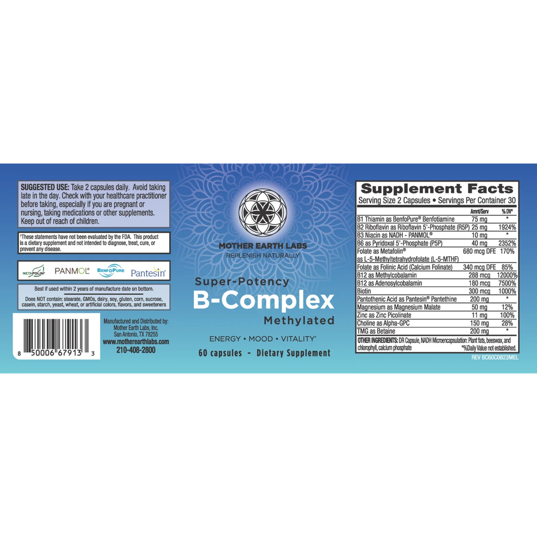 Water Fusions methylated B vitamin energy capsules