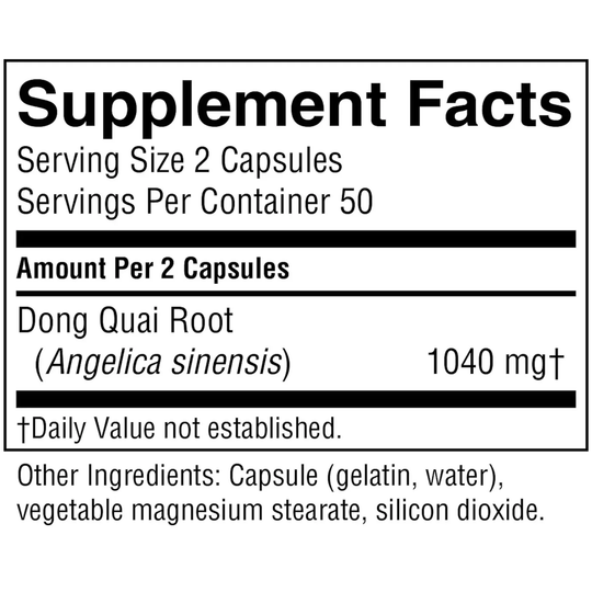 dong quai women’s hormone support capsules