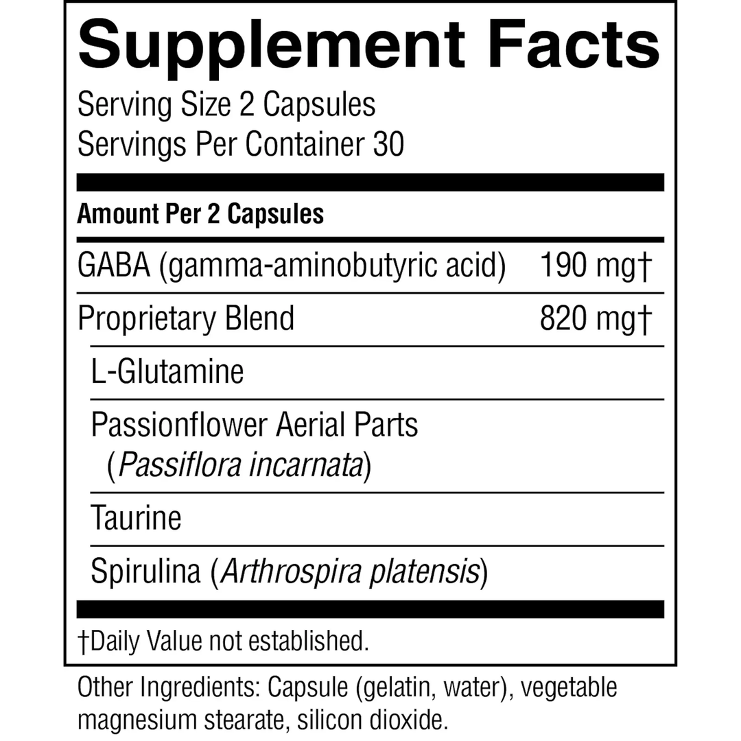 GABA brain calm relaxation capsules