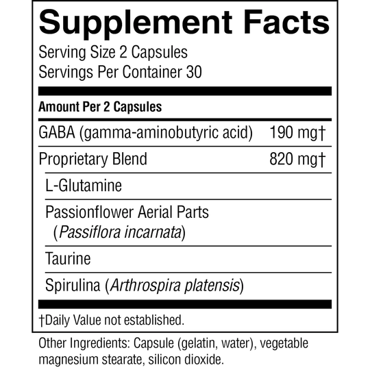 GABA brain calm relaxation capsules