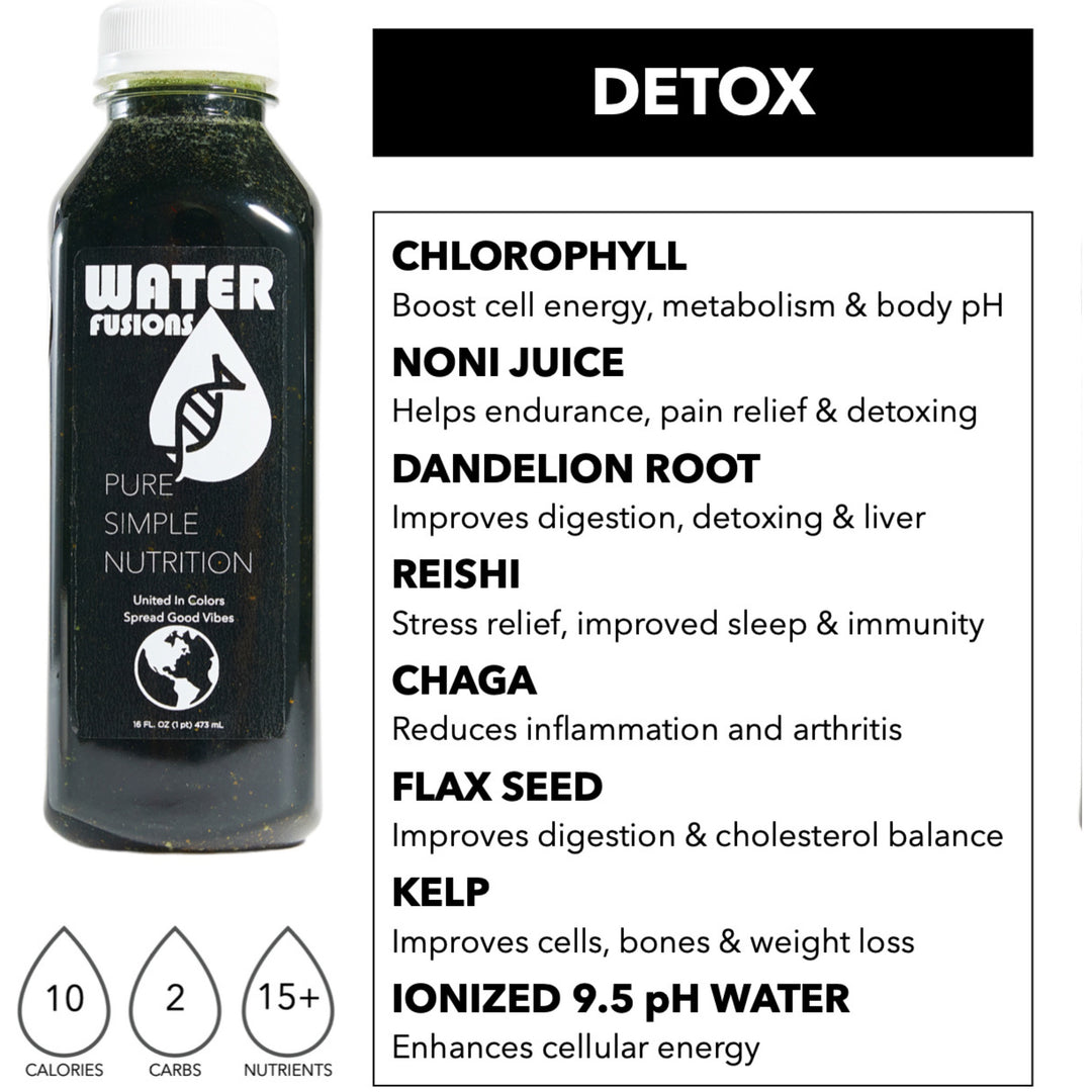 Green Oxygen detox drink with fulvic acid and mushrooms