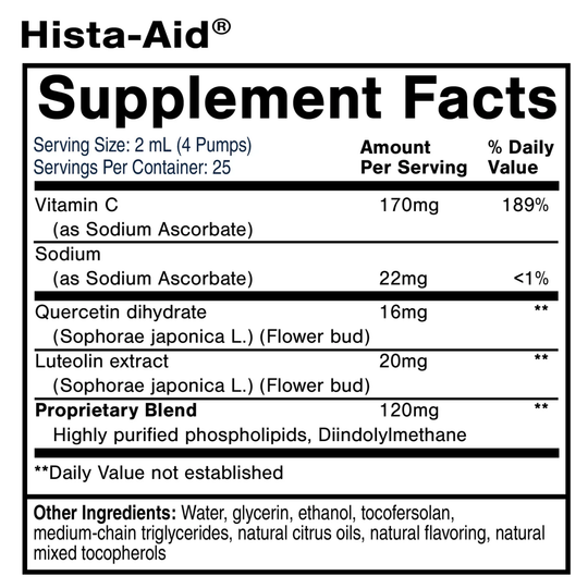 Water Fusions histamine and seasonal support liquid