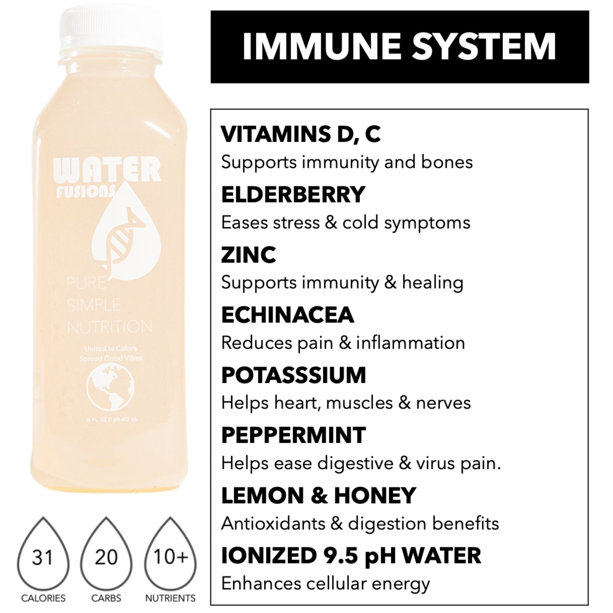 Immune Taughty lemon mint immune support drink