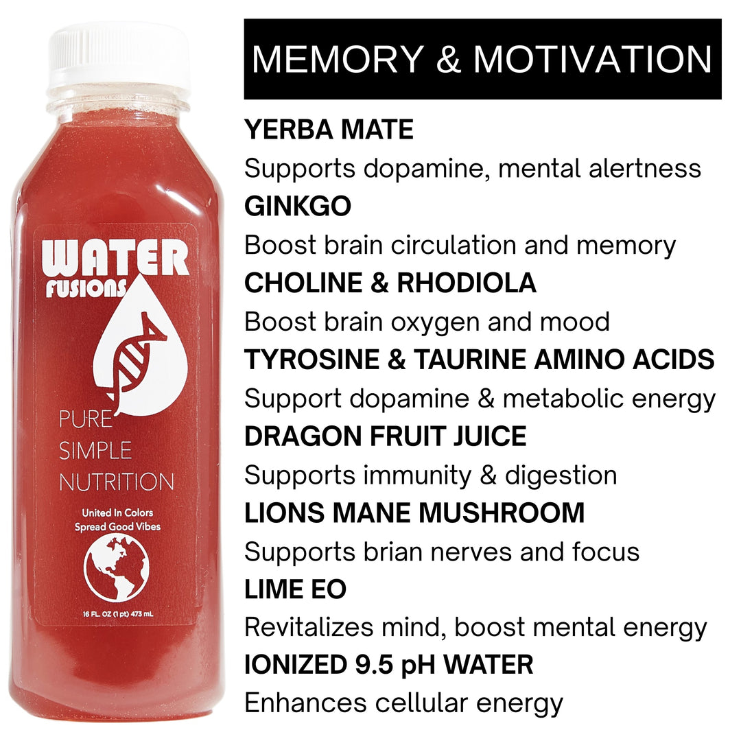 Dragon fruit nootropic hydration with taurine and tyrosine