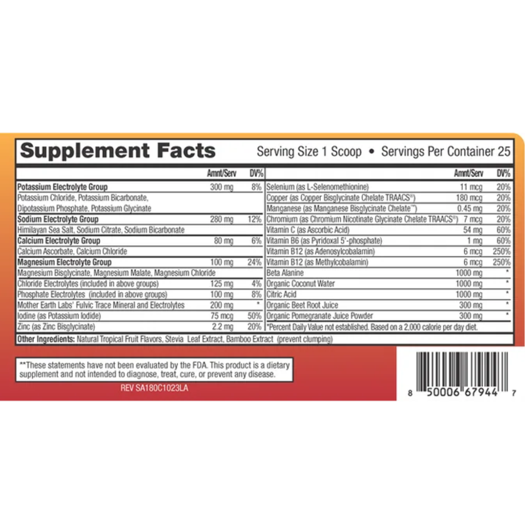Tangerine Berry Blast electrolyte powder