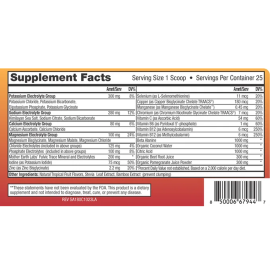 Tangerine Berry Blast electrolyte powder