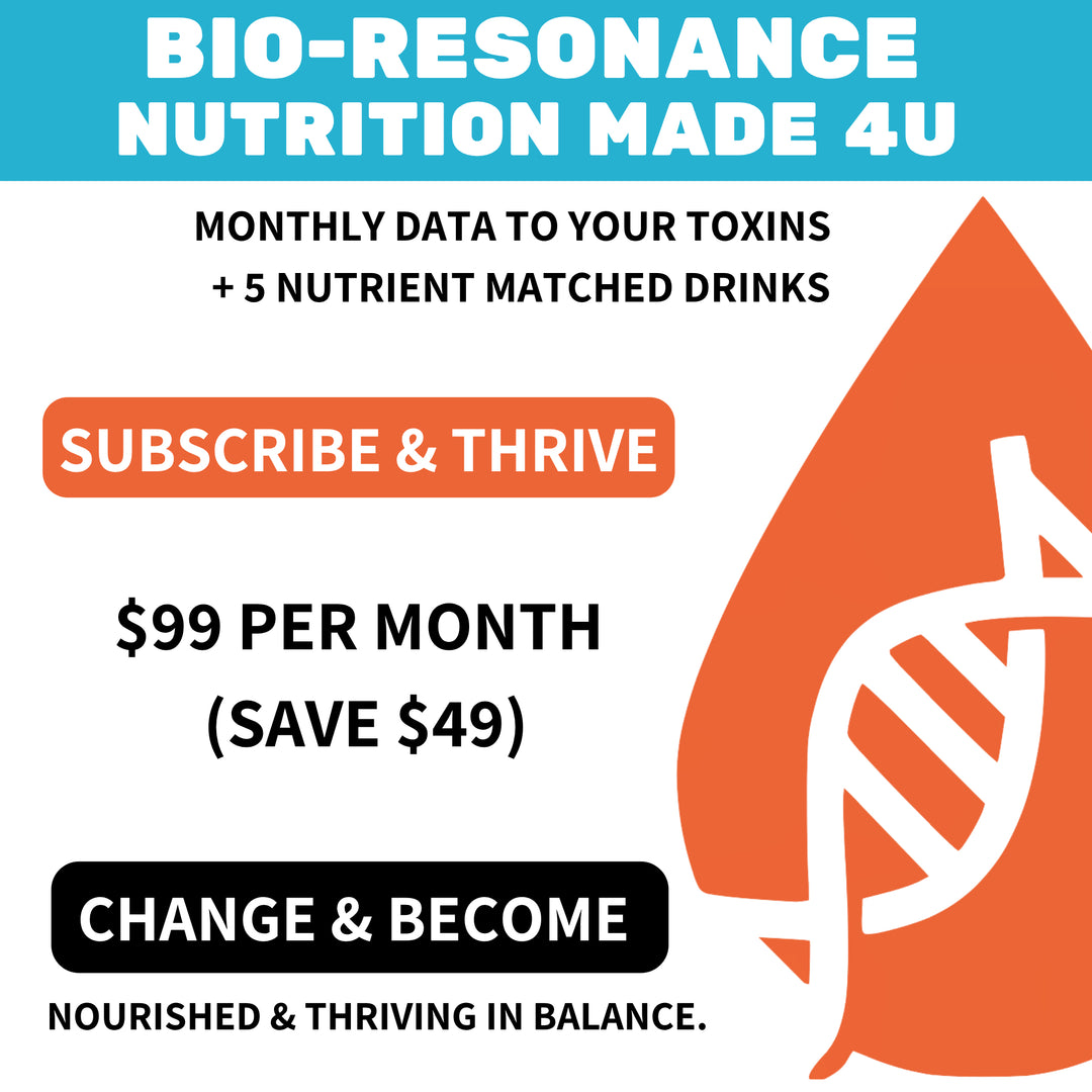 Made 4U Quantum nutrition: Toxicity scan + 5 nutrient matched drinks