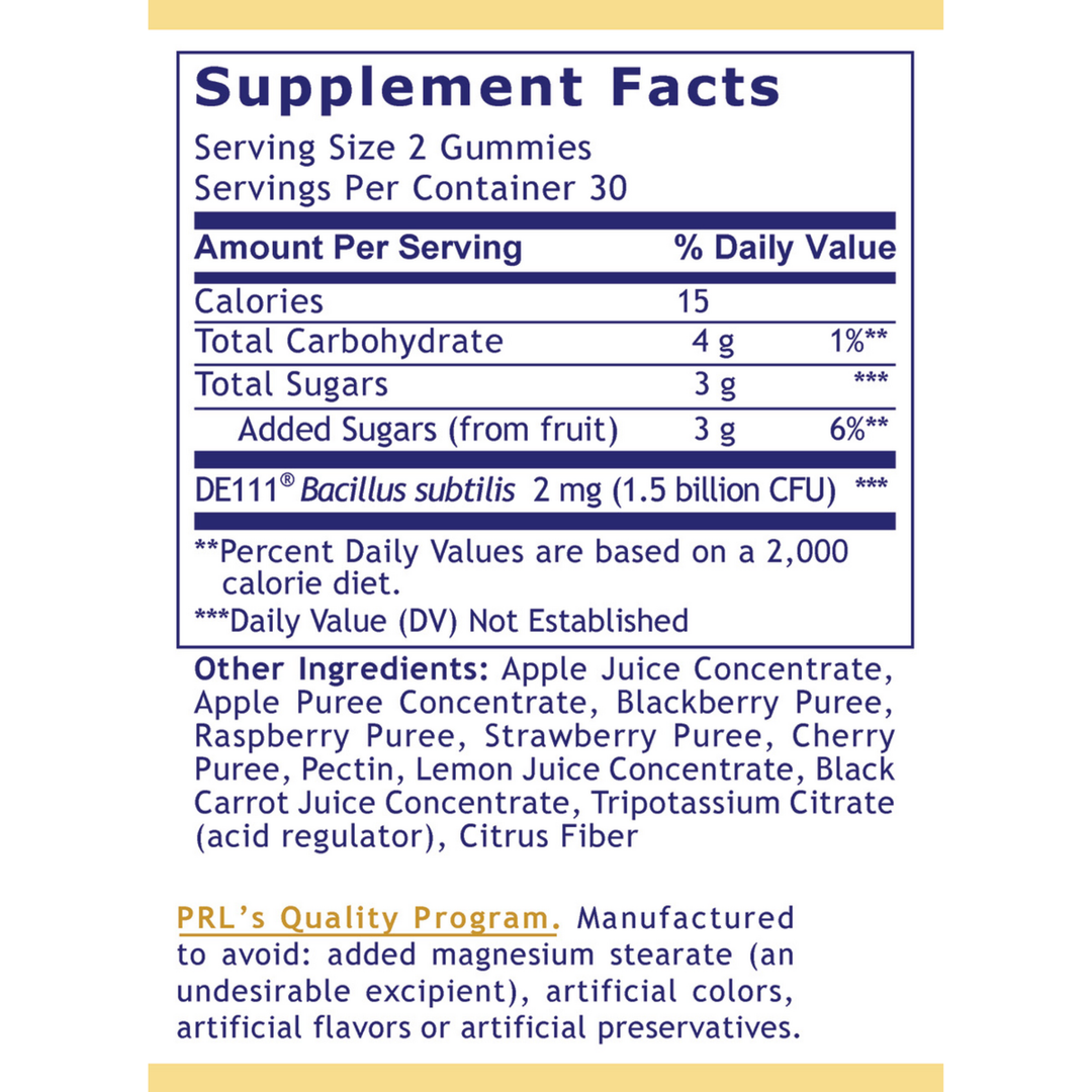 digestive health gummy synbiotic