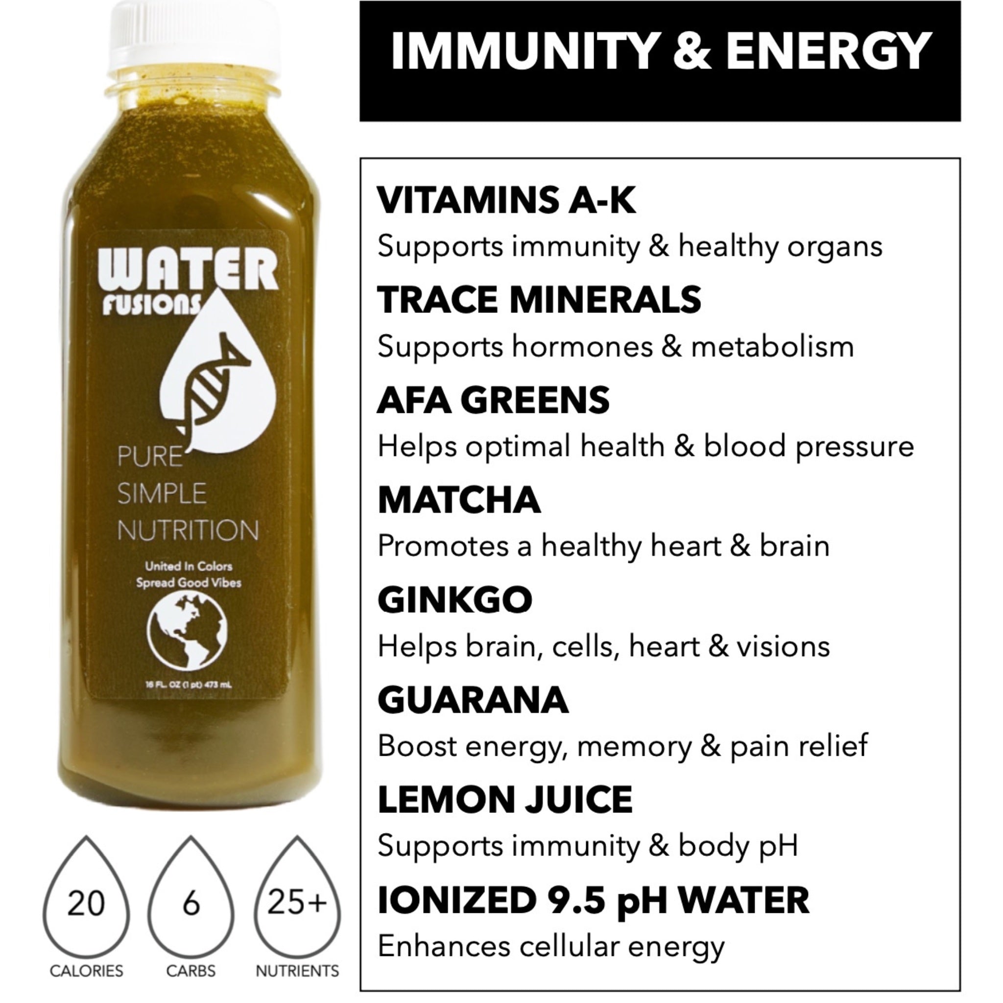 Clean plant-base energy drink with superfruit antioxidants