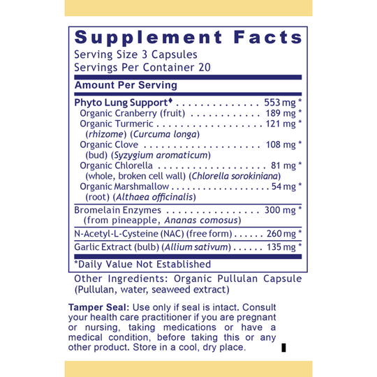NAC bromelain respiratory support