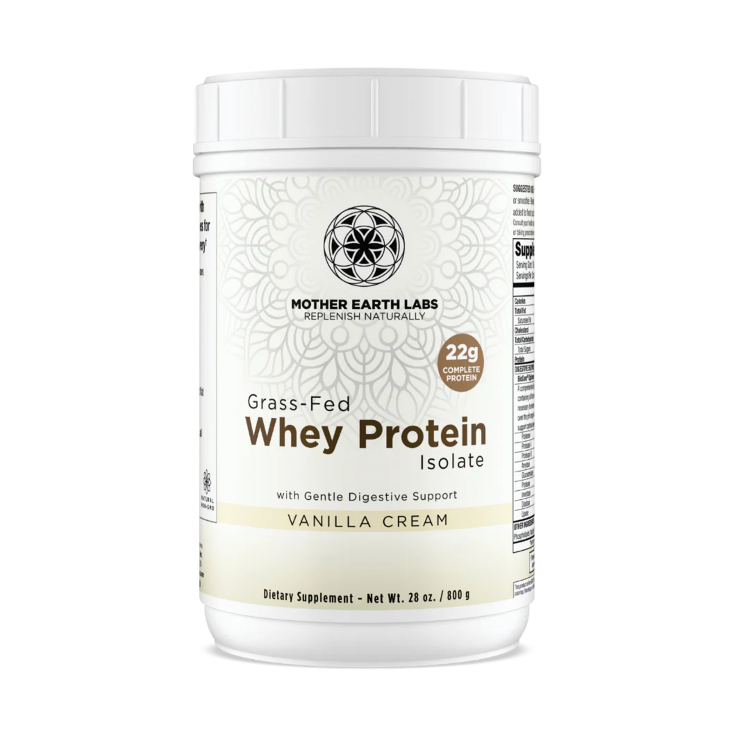 Water Fusions grass fed whey protein vanilla container front