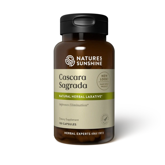Nature’s Sunshine Cascara Sagrada bottle front image for bowel regularity and colon cleanse support