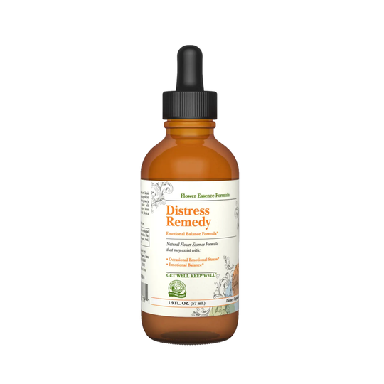 Nature’s Sunshine Distress Remedy flower essence bottle front image for emotional balance