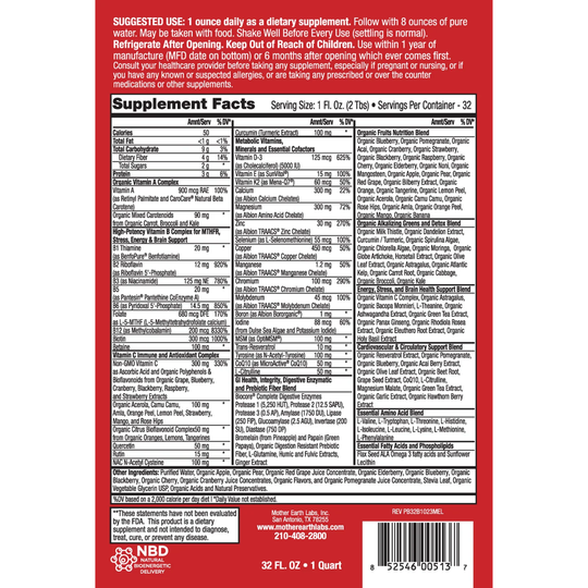 liquid multivitamin adaptogen greens formula