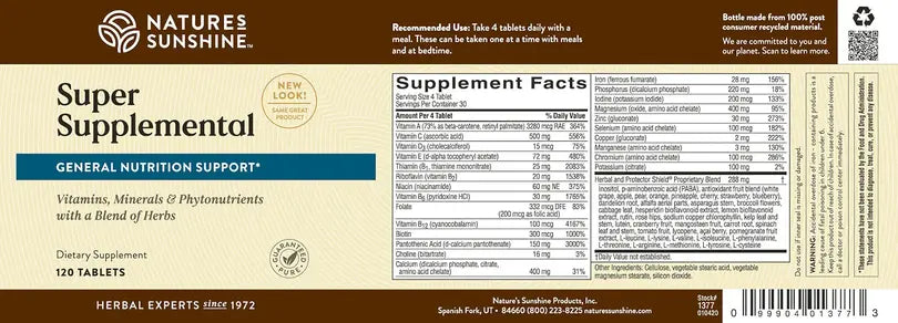 Super Supplemental Vitamin & Mineral