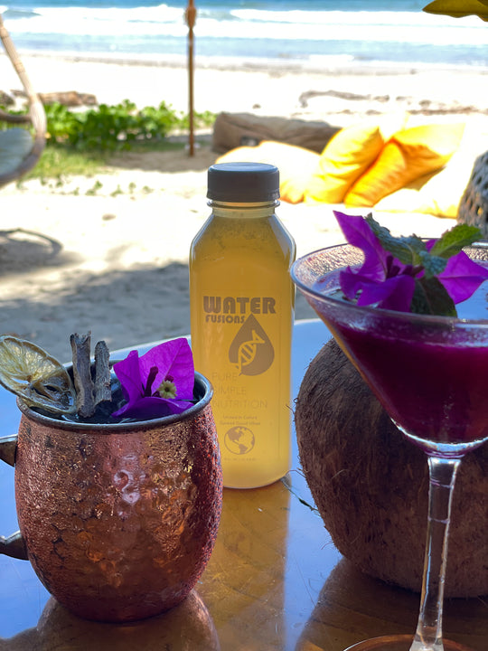 • Detox water fusion with peppermint and lemon essential oils