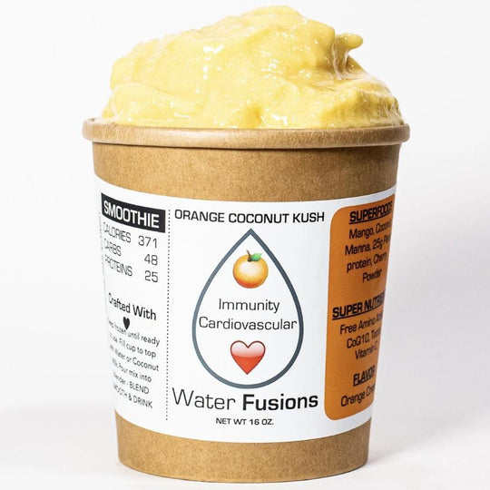 Mango coconut plant protein smoothie